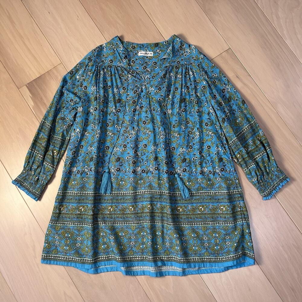 Natural Life Dara Peasant Dress Floral Long Sleeve Women’s XS